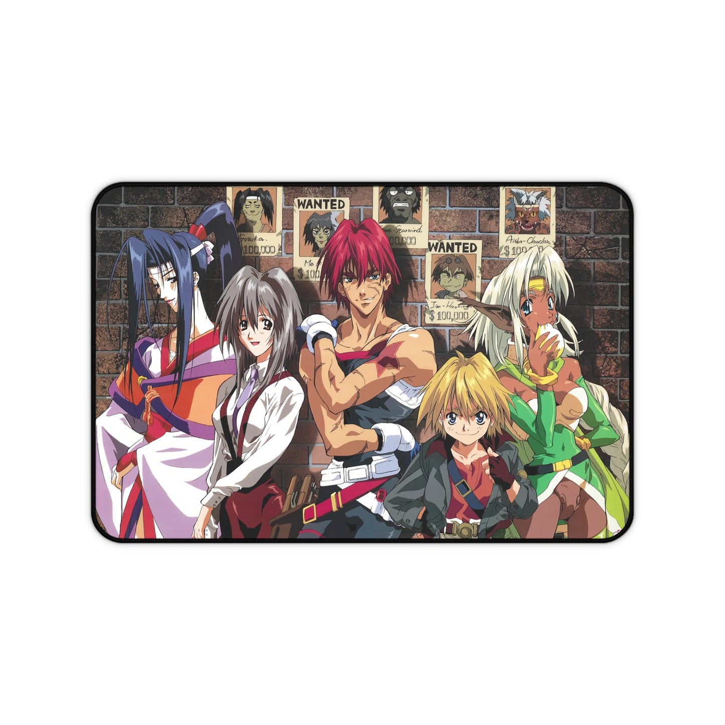 Outlaw Star Desk Mat - All Characters Anime Mousepad - Non Slip Manga Playmat