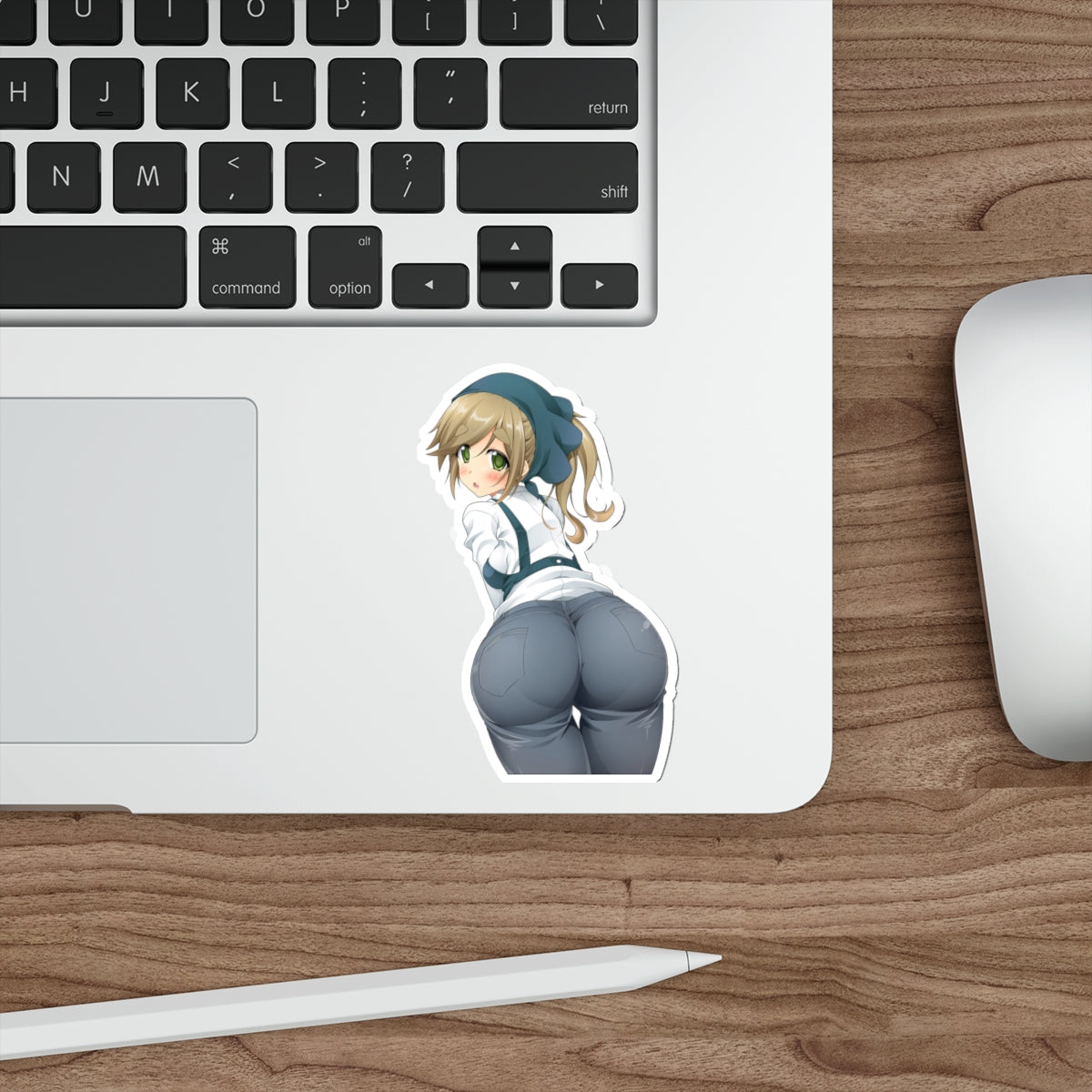 Yuru Camp Waterproof Sticker - Laid Back Camp Anime Decal - Sexy School Teacher Aoi Inuyama - Ecchi Butt Decal - Yurucamp Laptop Sticker