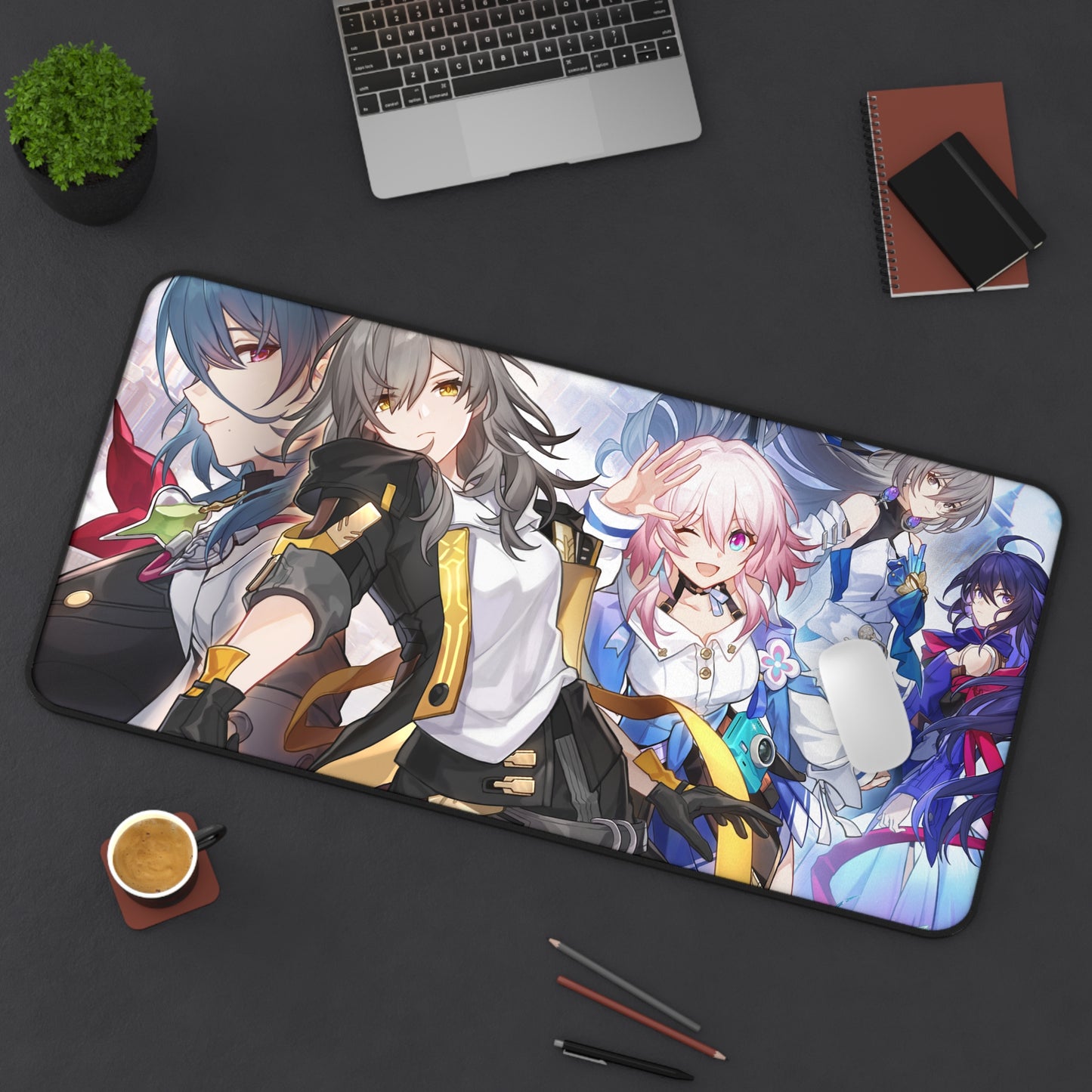 March 7Th Bronya Rand Trailblazer Seele Trailblazer Honkai Star Rail Desk Mat - XXL Gaming Mousepad - Nonslip Card Playmat