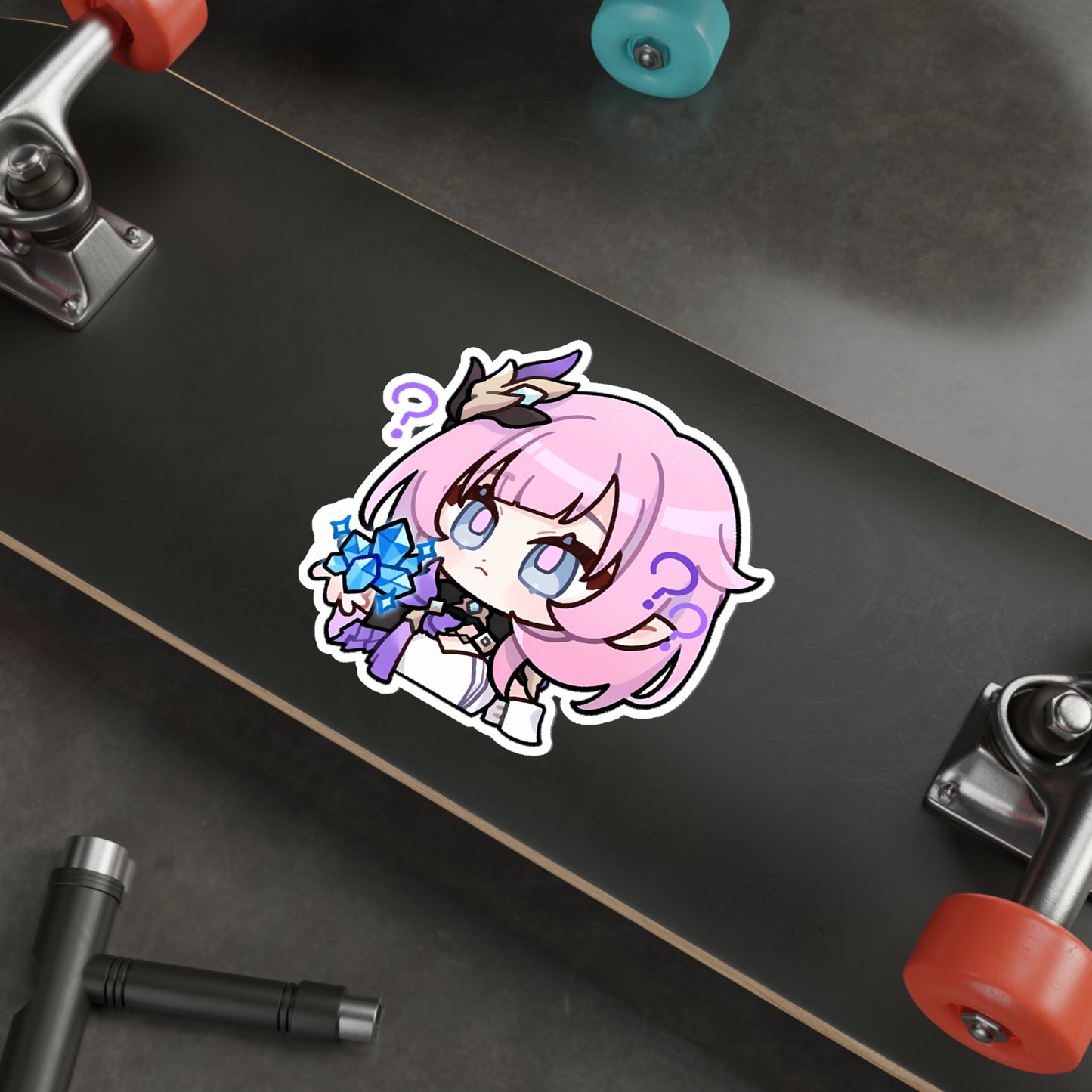 Chibi Elysia Honkai Impact 3rd Waterproof Sticker - Premium Gaming Vinyl Car Decal