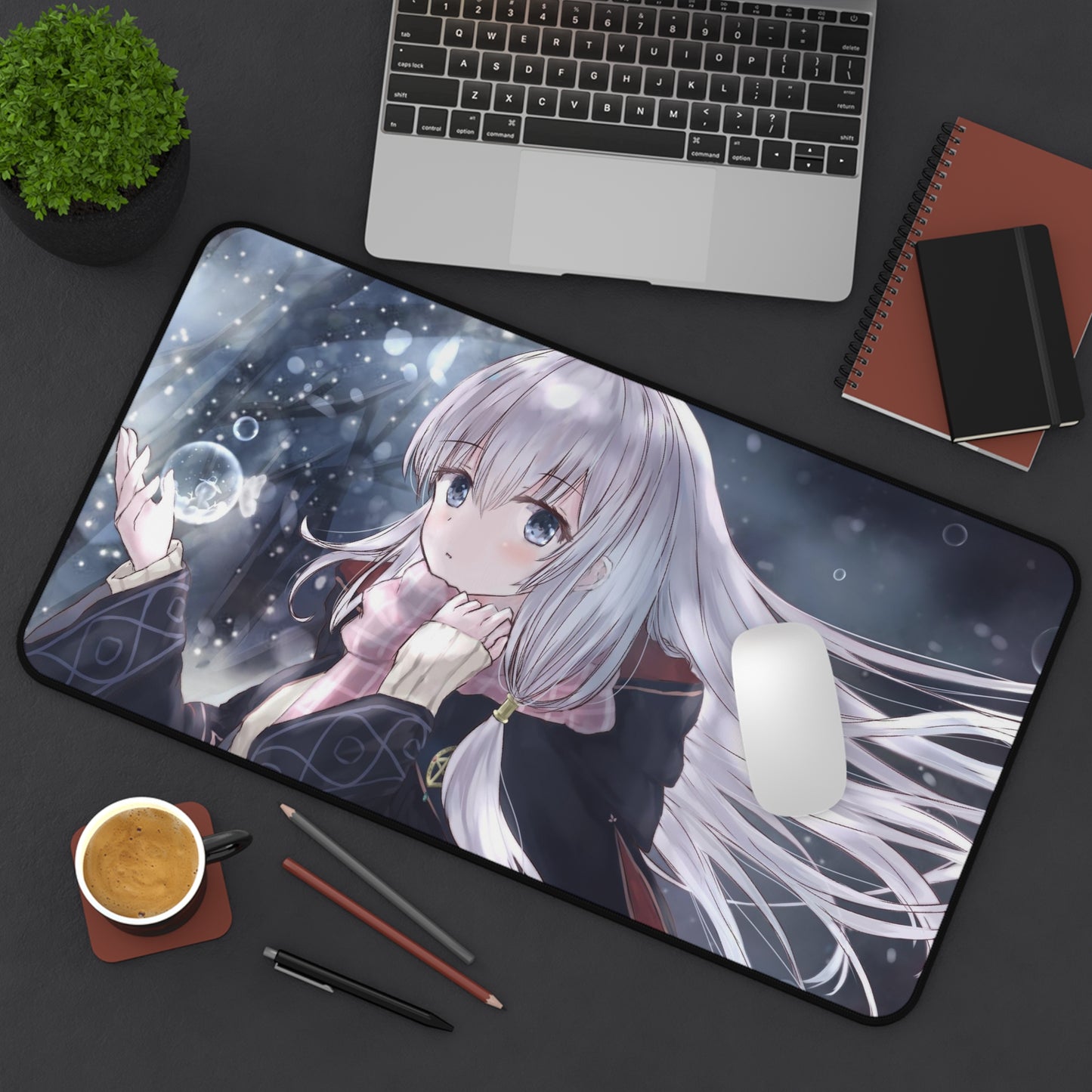 Wandering Witch The Journey of Elaina Mousepad - XXL Anime Desk Mat - Non Slip Gamer Playmat - Kawaii Gift