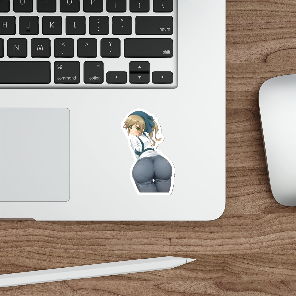 Yuru Camp Waterproof Sticker - Laid Back Camp Anime Decal - Sexy School Teacher Aoi Inuyama - Ecchi Butt Decal - Yurucamp Laptop Sticker