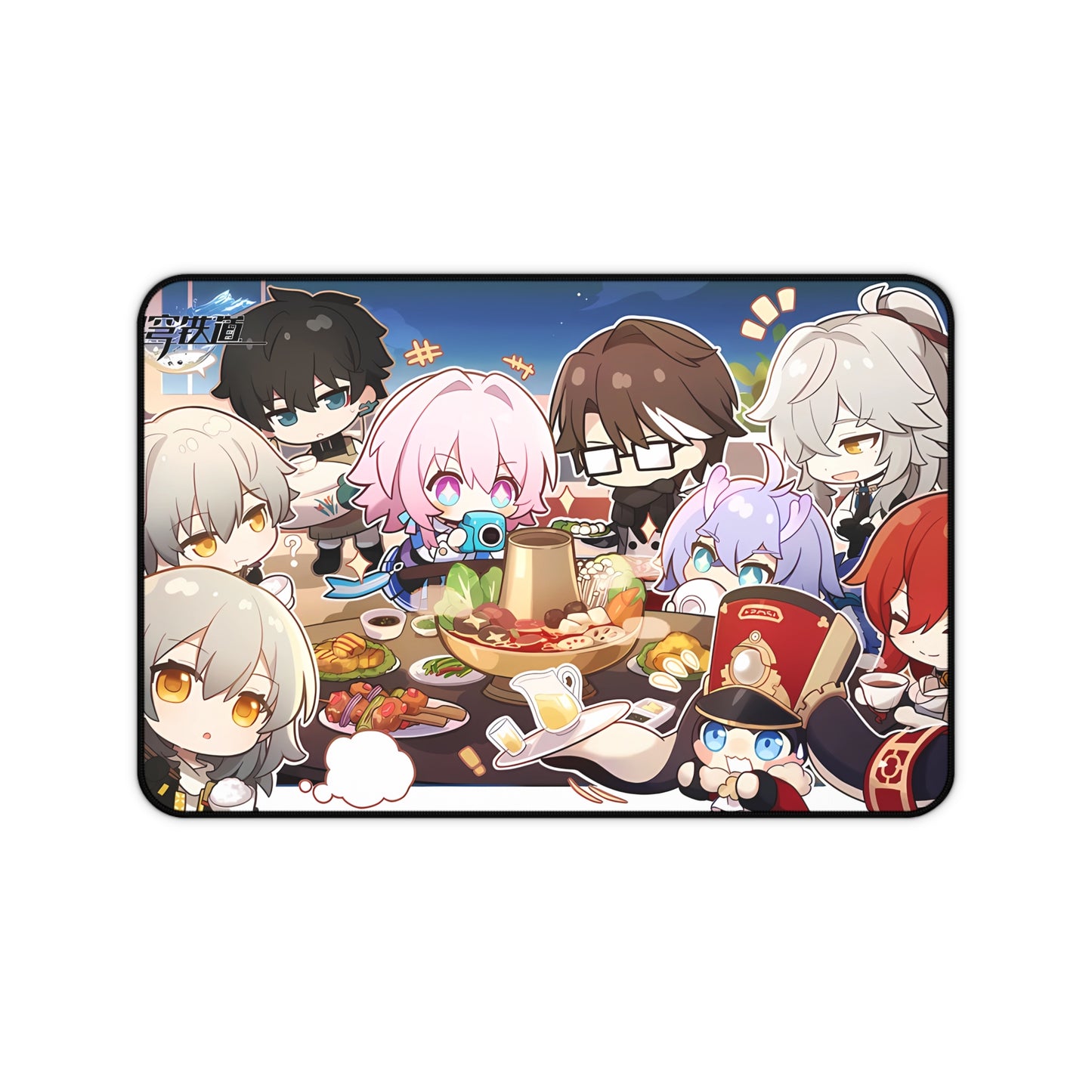 Honkai Star Rail Chibi Cast Desk Mat - XXL Gaming Mousepad - Nonslip Card Playmat