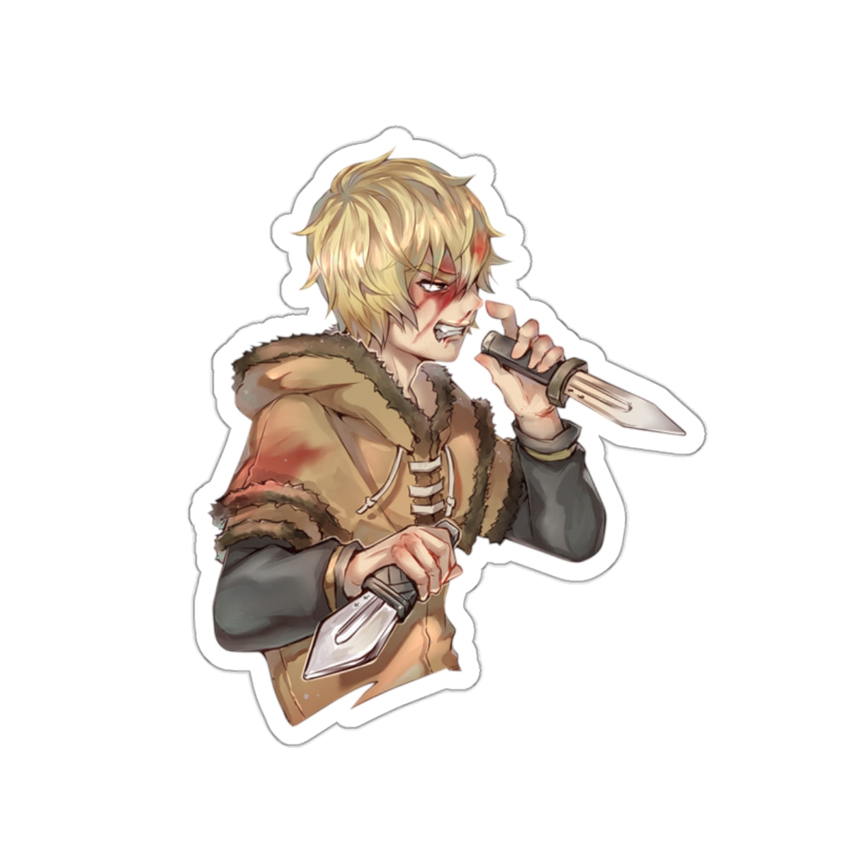 Vinland Saga Sticker - Thorfinn Fighter Anime Vinyl Decal - Waterproof Car Decal - Laptop Sticker - Manga Decal