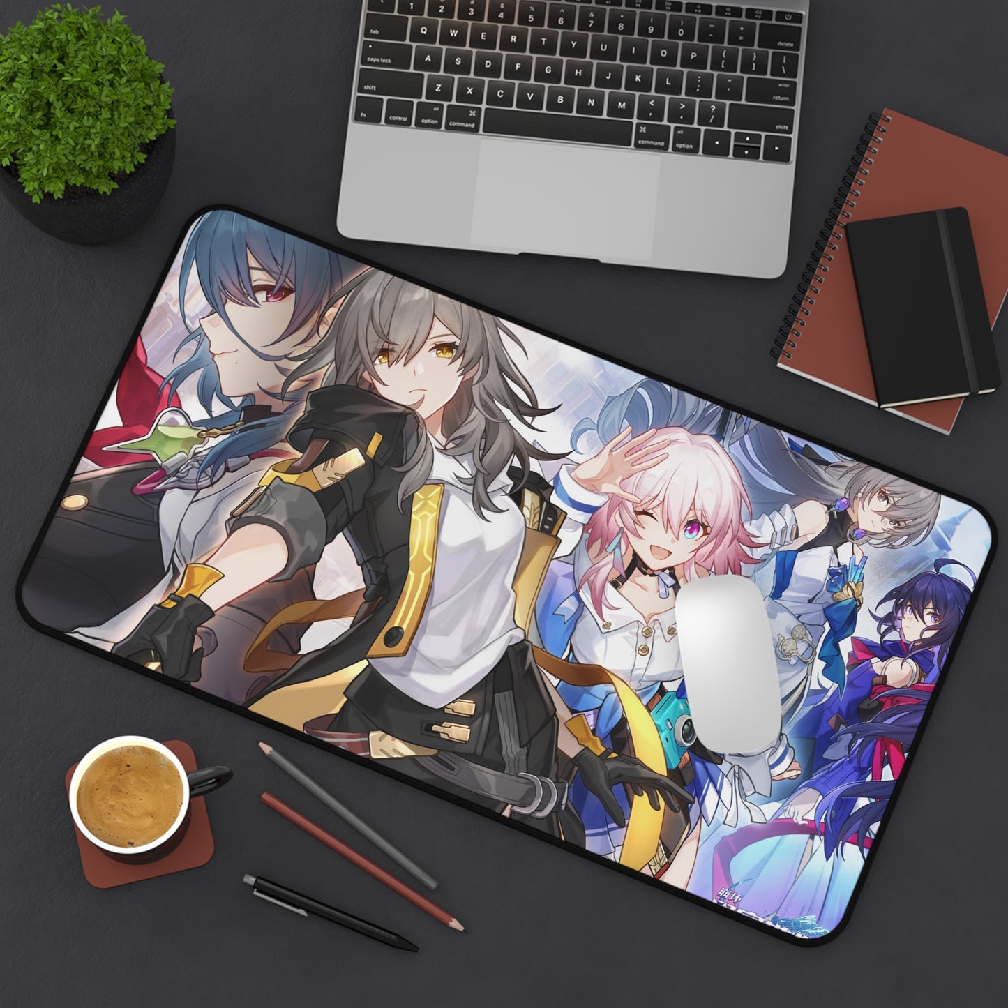 March 7Th Bronya Rand Trailblazer Seele Trailblazer Honkai Star Rail Desk Mat - XXL Gaming Mousepad - Nonslip Card Playmat