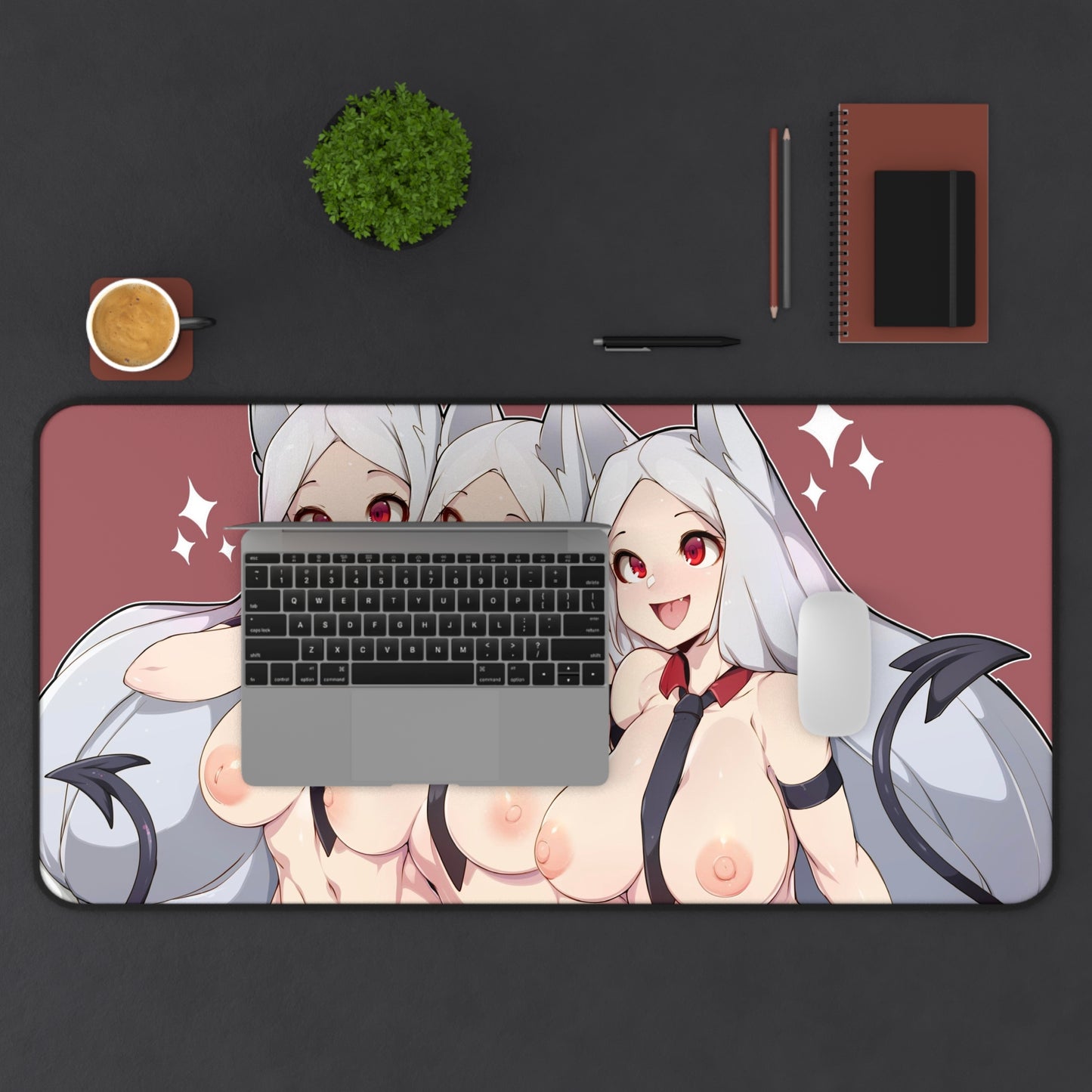 Cerberus Helltaker Boobs Desk Mat - Ecchi Mousepad - MTG Playmat