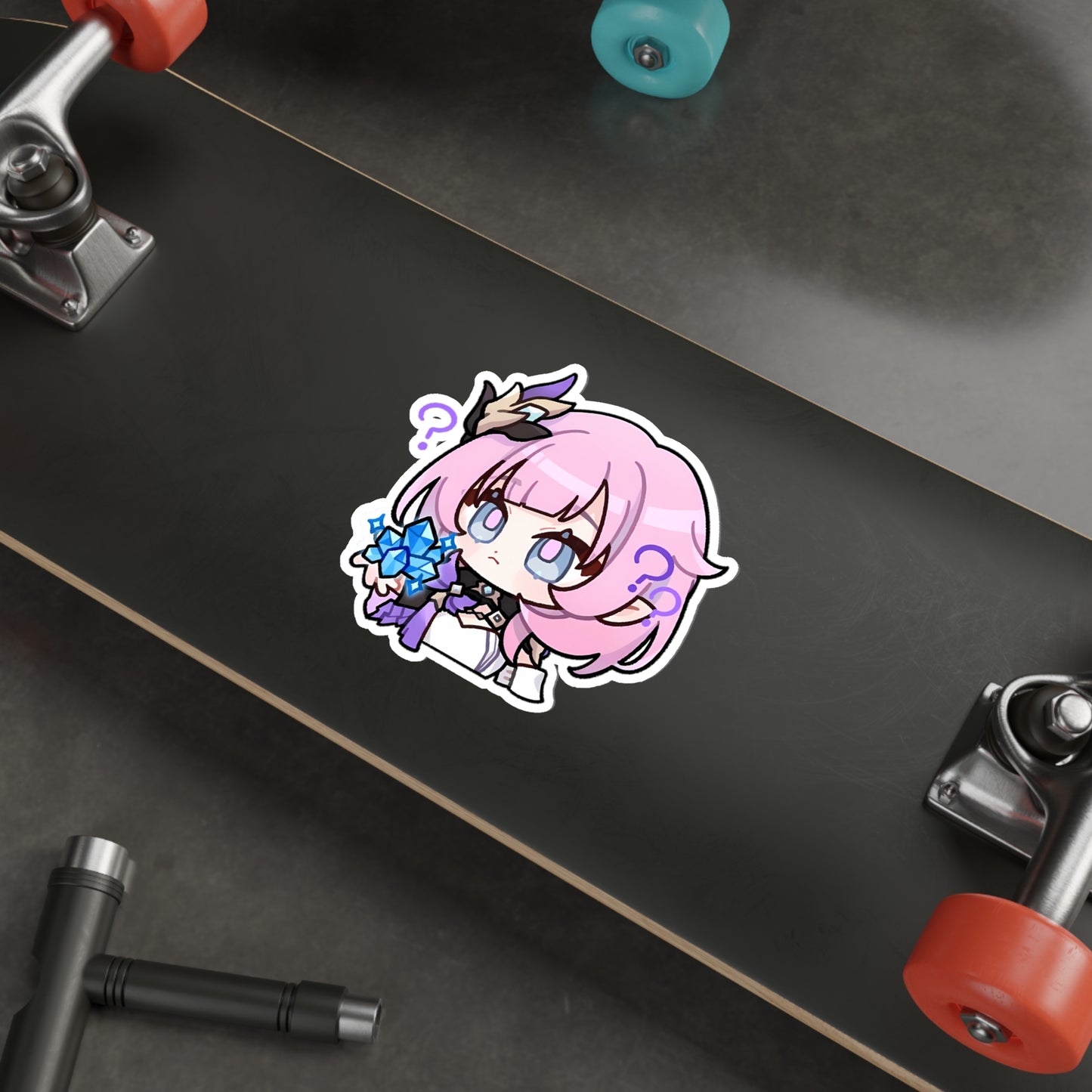 Chibi Elysia Honkai Impact 3rd Waterproof Sticker - Premium Gaming Vinyl Car Decal