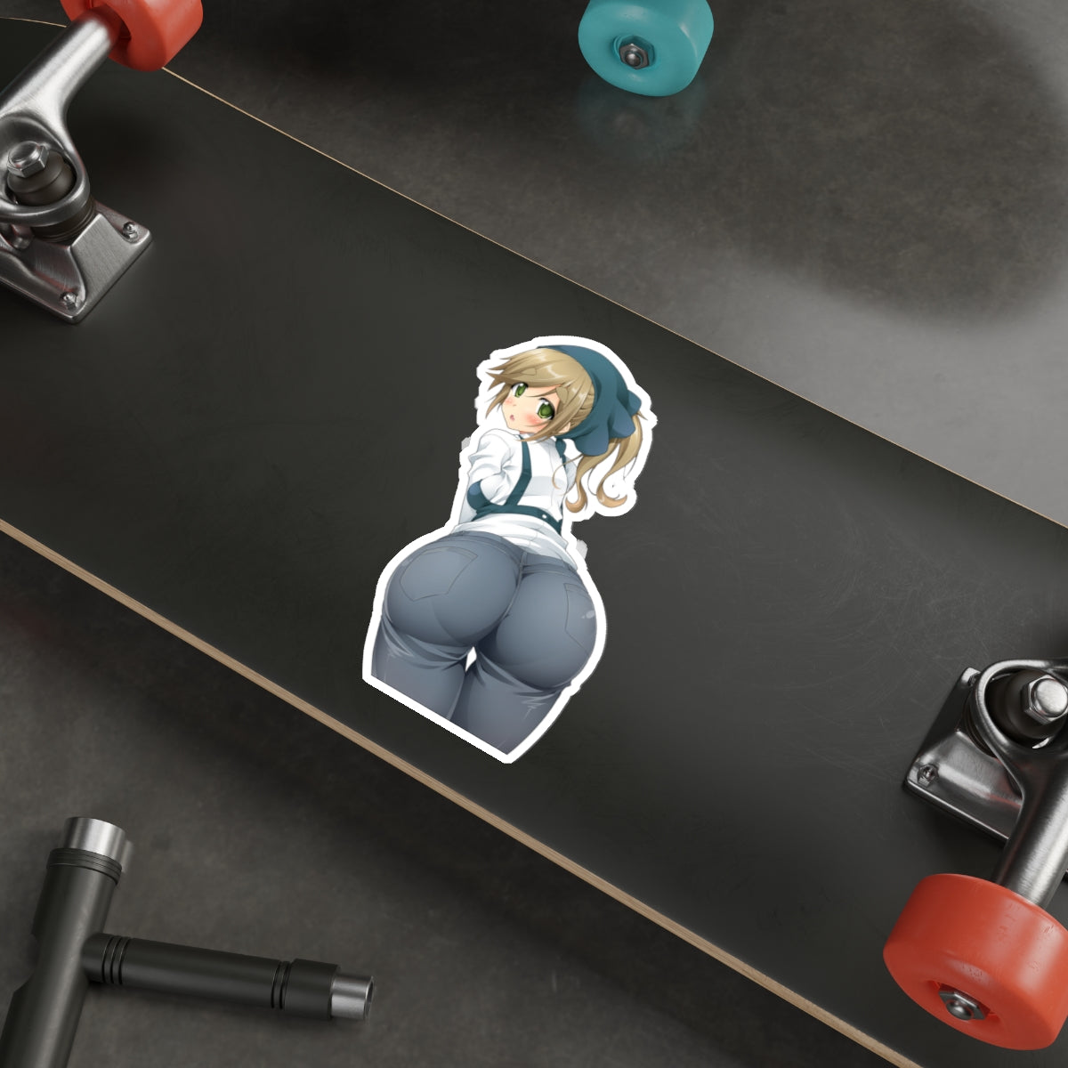 Yuru Camp Waterproof Sticker - Laid Back Camp Anime Decal - Sexy School Teacher Aoi Inuyama - Ecchi Butt Decal - Yurucamp Laptop Sticker