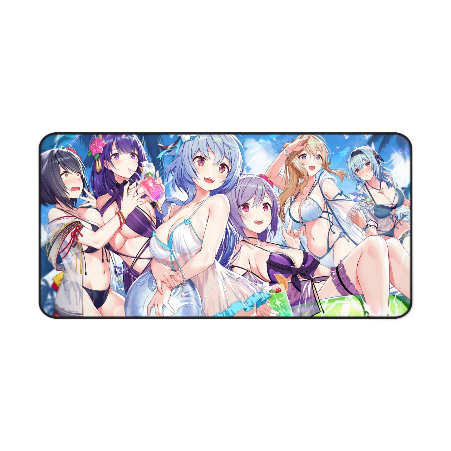 Genshin Impact Bikini Gang Desk Mat - Non Slip Mousepad