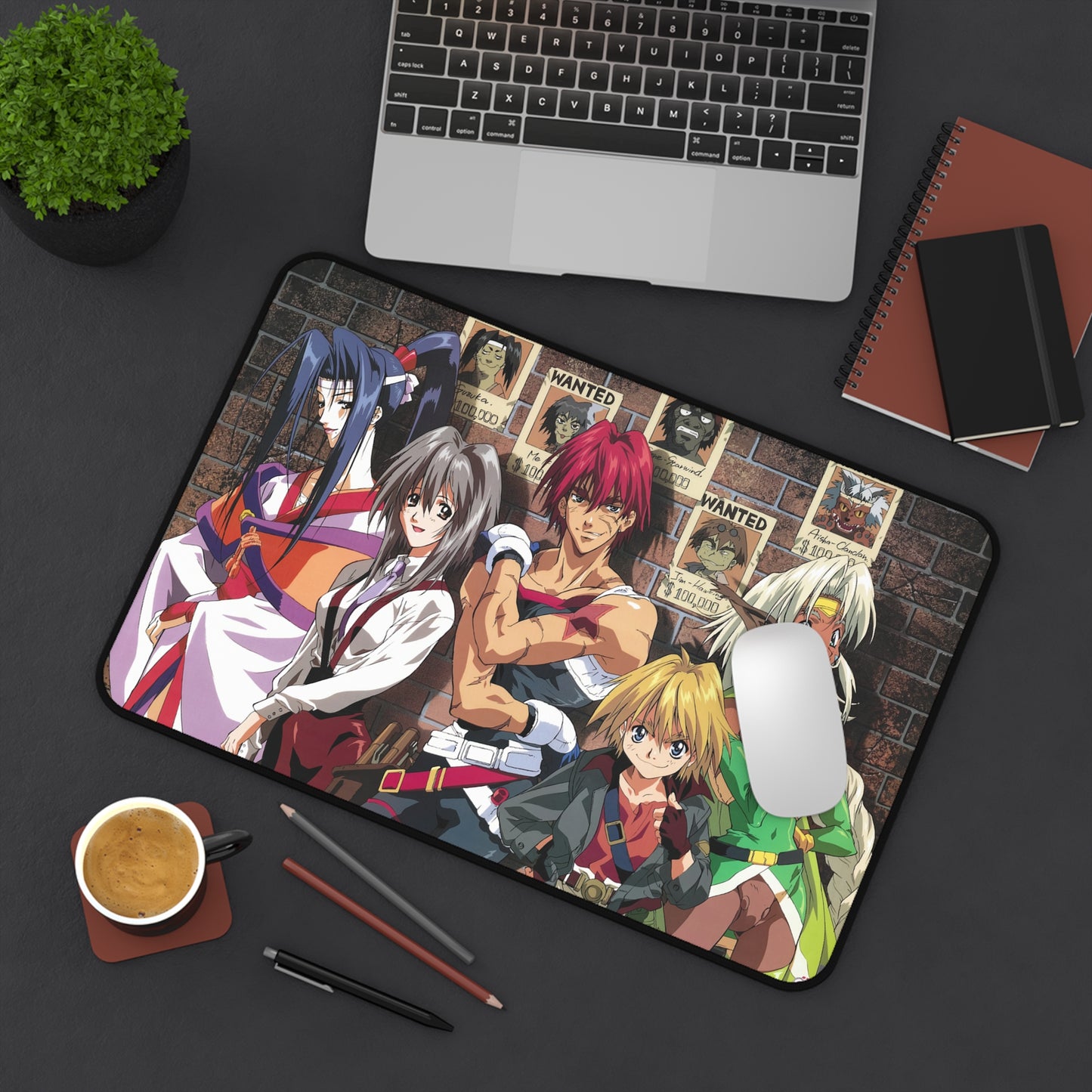 Outlaw Star Desk Mat - All Characters Anime Mousepad - Non Slip Manga Playmat