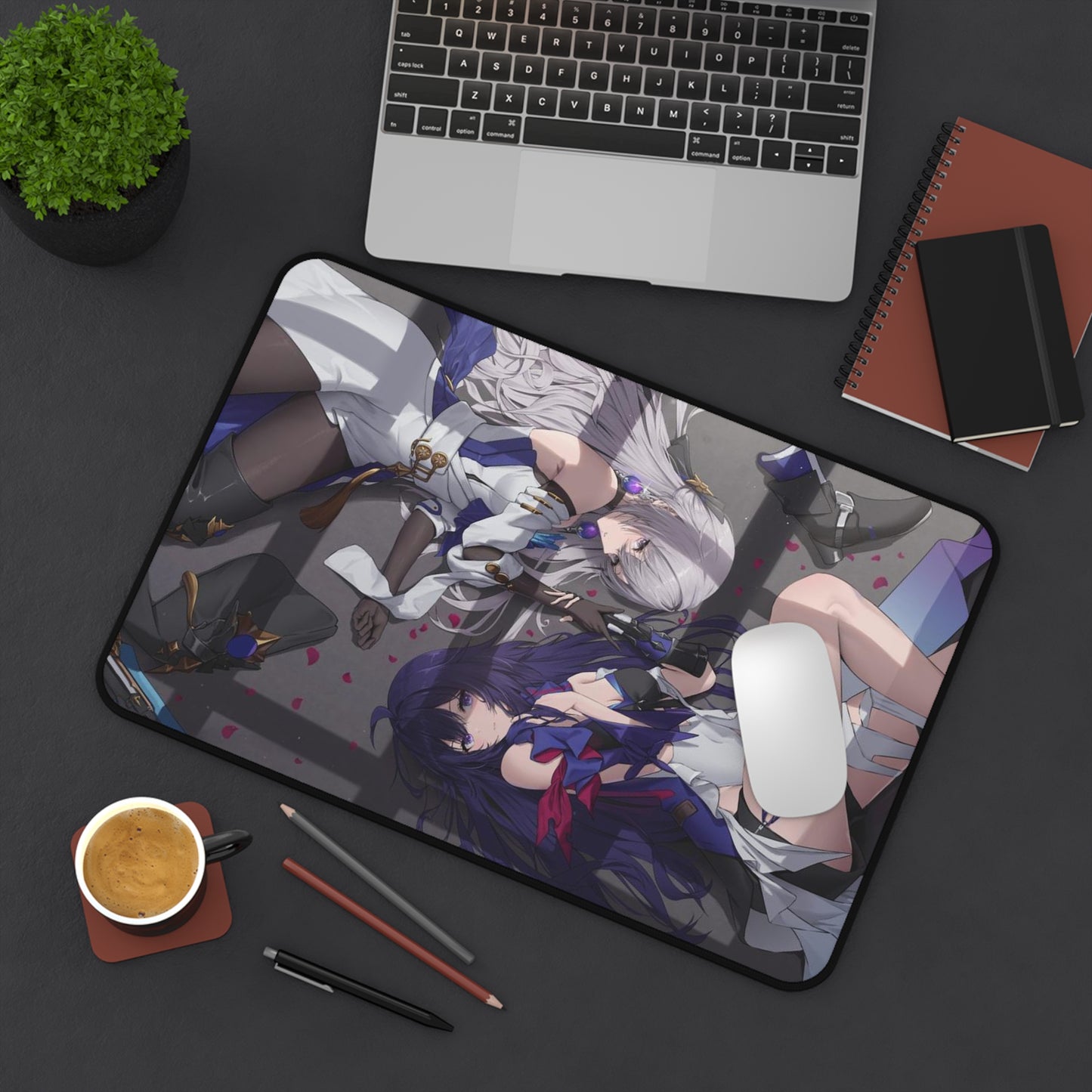 Honkai Star Rail Bronya Rand and Seele Desk Mat - XXL Gaming Mousepad - Nonslip Card Playmat