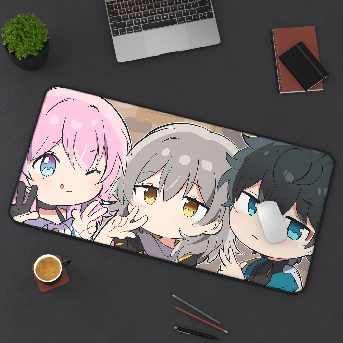 March 7Th Trailblazer Danheng And Female Trailblazer Honkai Star Rail Desk Mat - XXL Gaming Mousepad - Nonslip Card Playmat