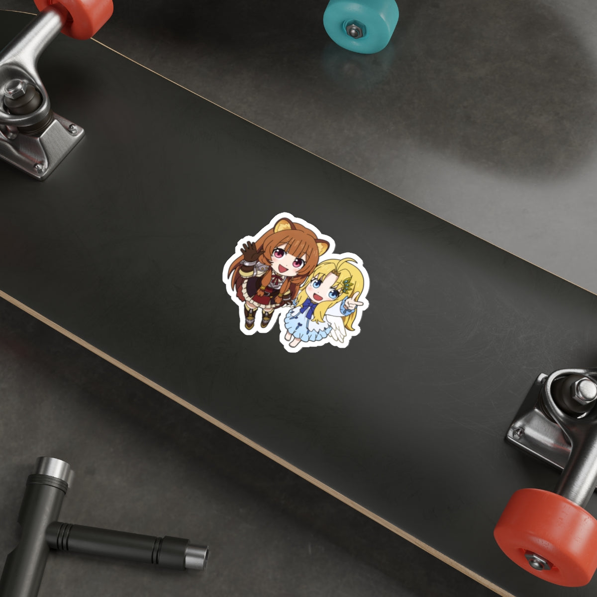 The Rising of the Shield Hero Waterproof Sticker - Chibi Raphtalia and Firo Anime Vinyl Decal - Car Bumper Sticker - Laptop Sticker