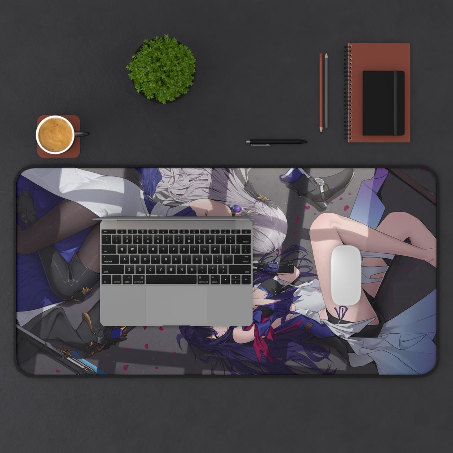 Honkai Star Rail Bronya Rand and Seele Desk Mat - XXL Gaming Mousepad - Nonslip Card Playmat