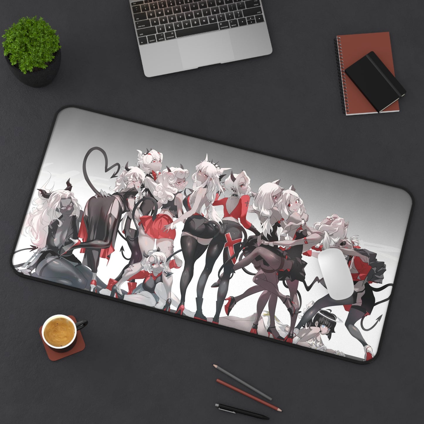 Helltaker Cast Desk Mat - Cute Mousepad - MTG Playmat