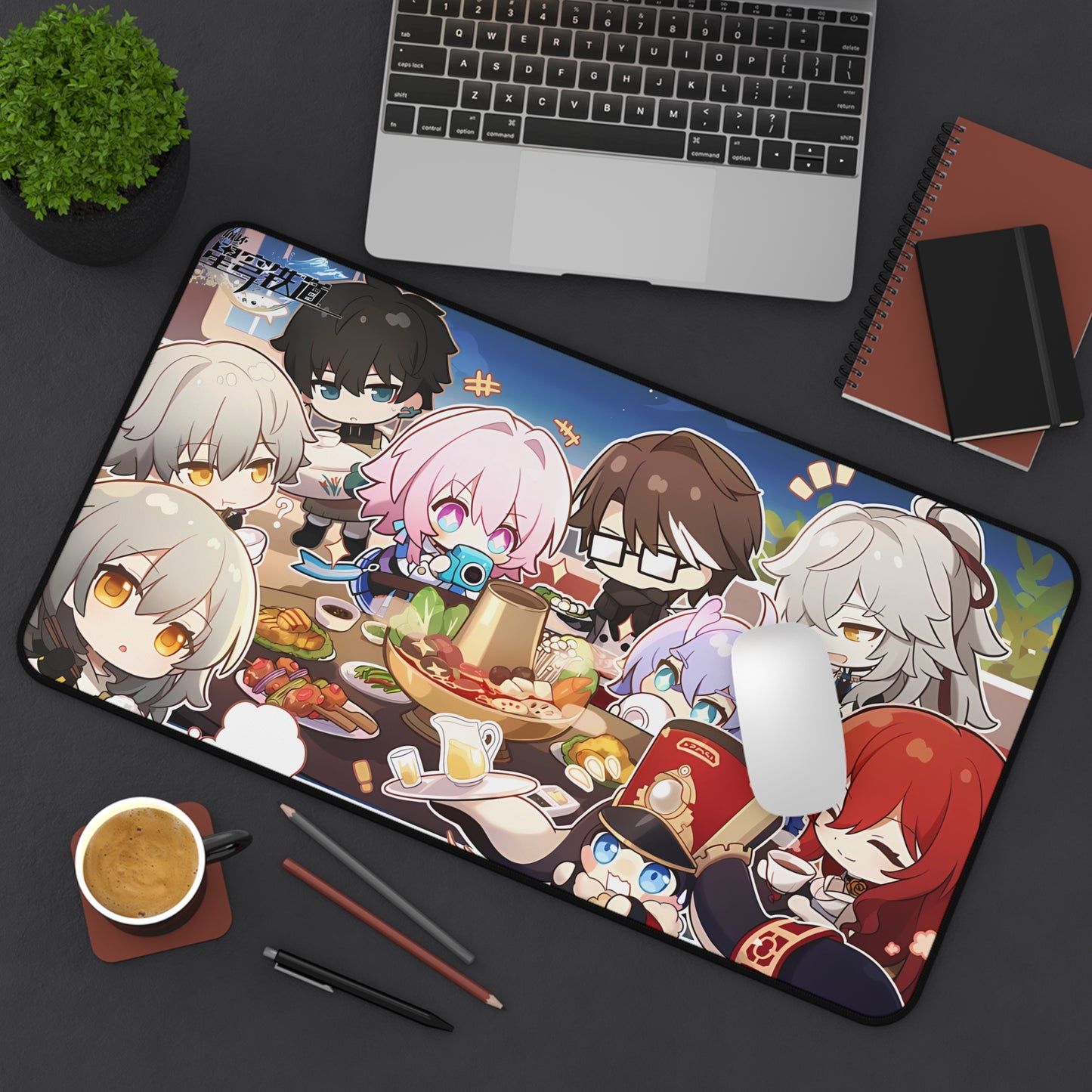 Honkai Star Rail Chibi Cast Desk Mat - XXL Gaming Mousepad - Nonslip Card Playmat