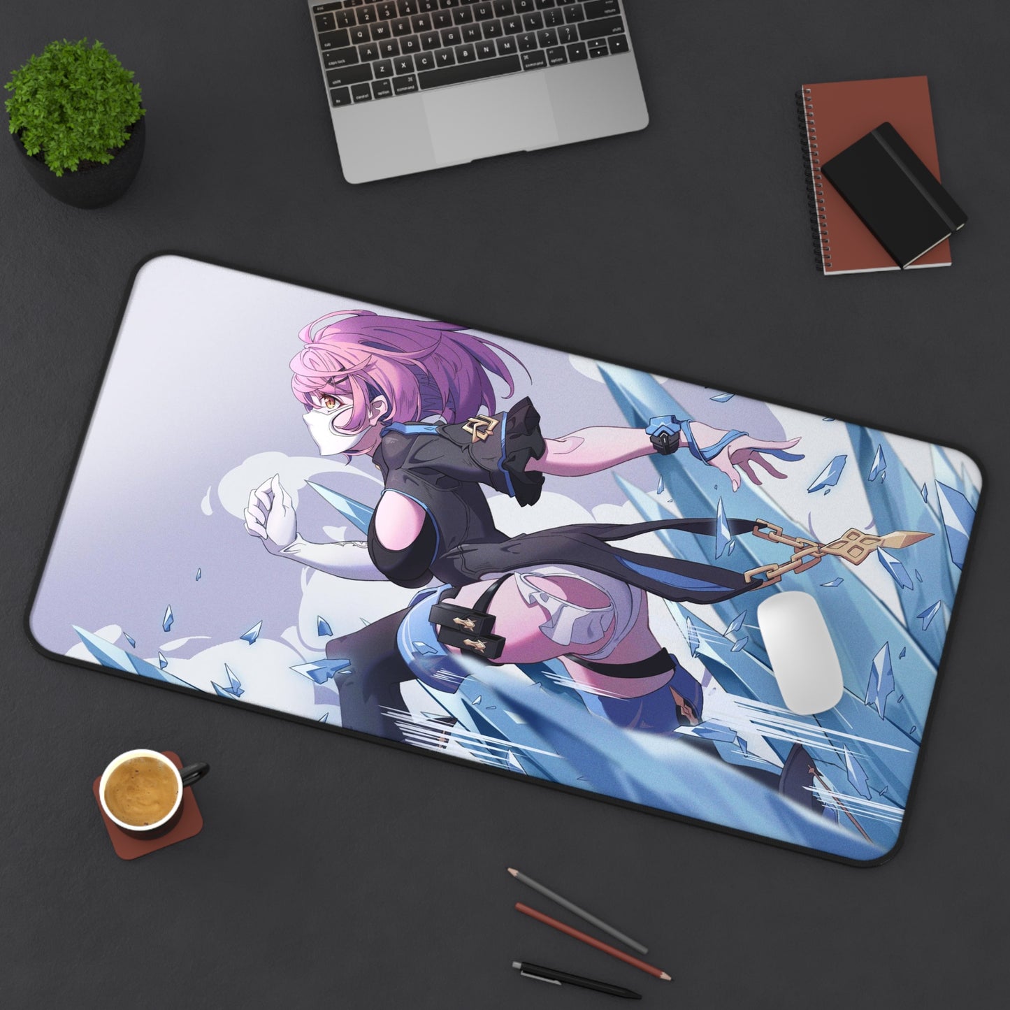 Timido Cute Honkai Impact 3rd Desk Mat - XXL Gaming Mousepad - Nonslip Card Playmat