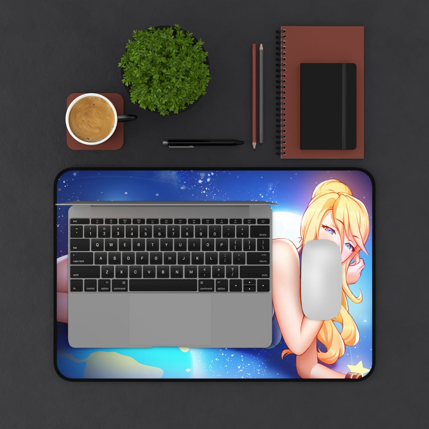 Sexy Waifu Samus Mousepad - Large Super Metroid Ecchi Desk Mat - XL Gaming Mouse Pad - Card Playmat