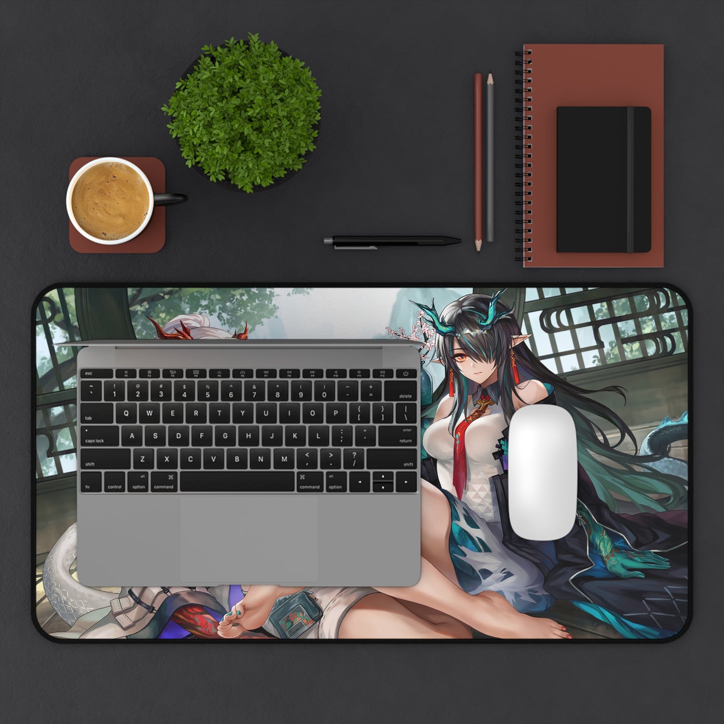 Arknights Ecchi Mousepad - Dust And Nian Large Desk Mat