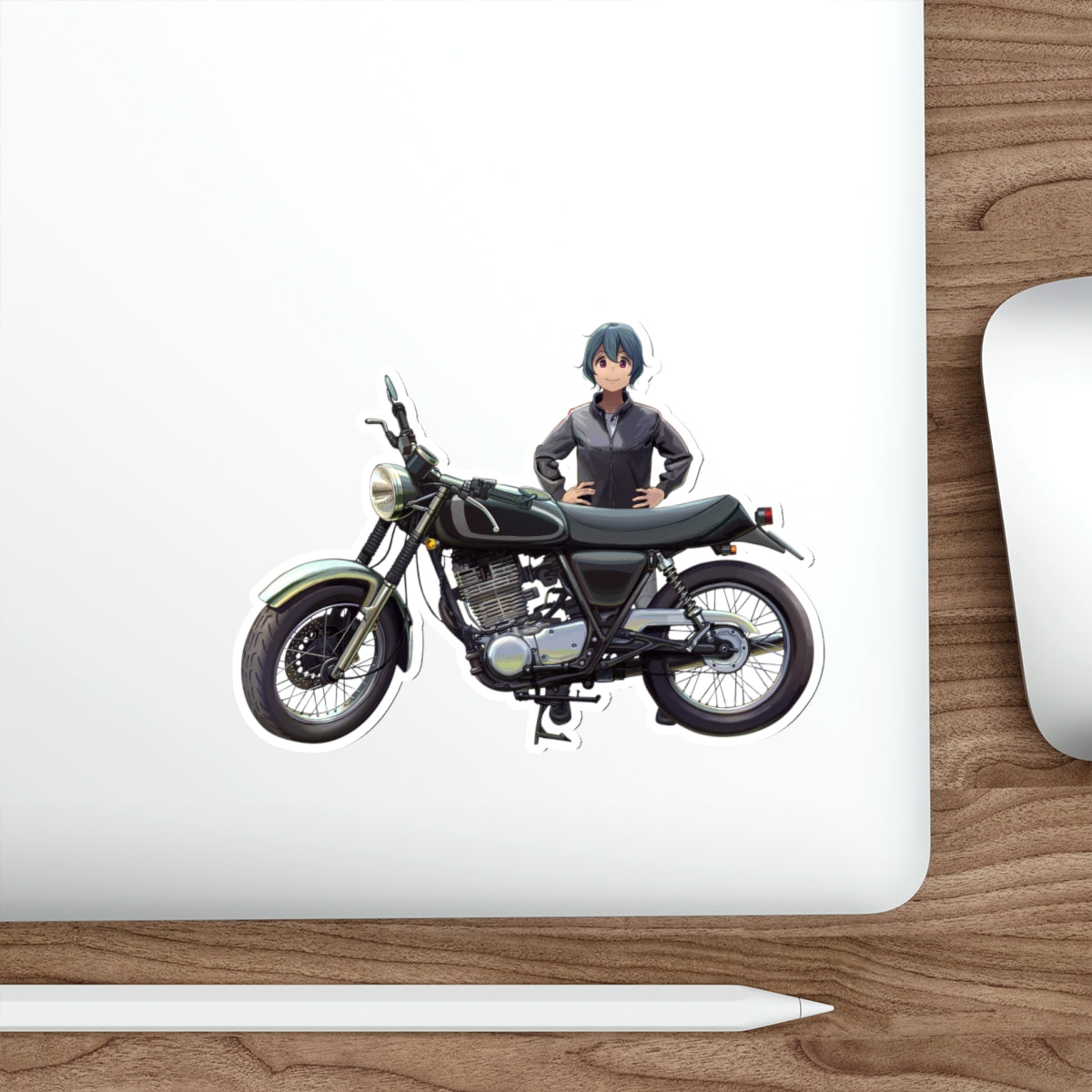 Yuru Camp Waterproof Sticker - Laid Back Camp Anime Vinyl Decal - Biker Saki Shima Car Decal - Yurucamp Laptop Sticker - Manga Decal