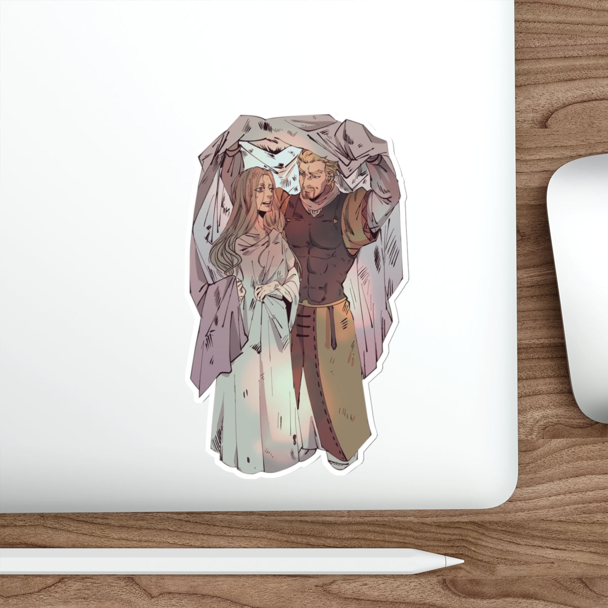 Vinland Saga Sticker - Askeladd and Lydia Anime Vinyl Decal - Waterproof Car Decal - Laptop Sticker - Manga Decal