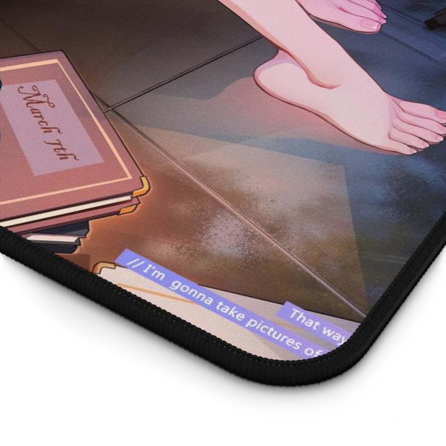 March 7Th Honkai Star Rail Quote Desk Mat - XXL Gaming Mousepad - Nonslip Card Playmat