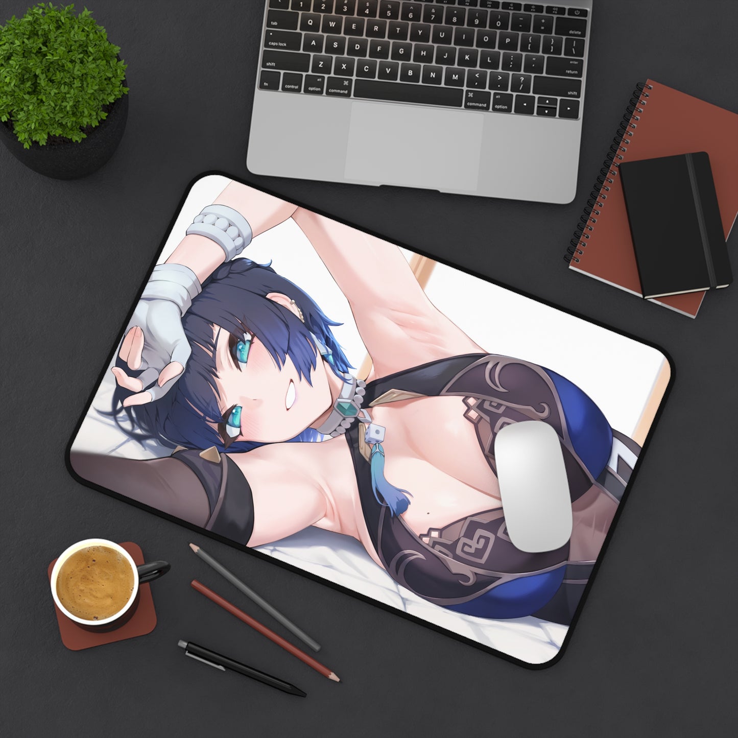 Genshin Impact Yelan Waifu Desk Mat - Non Slip Mousepad