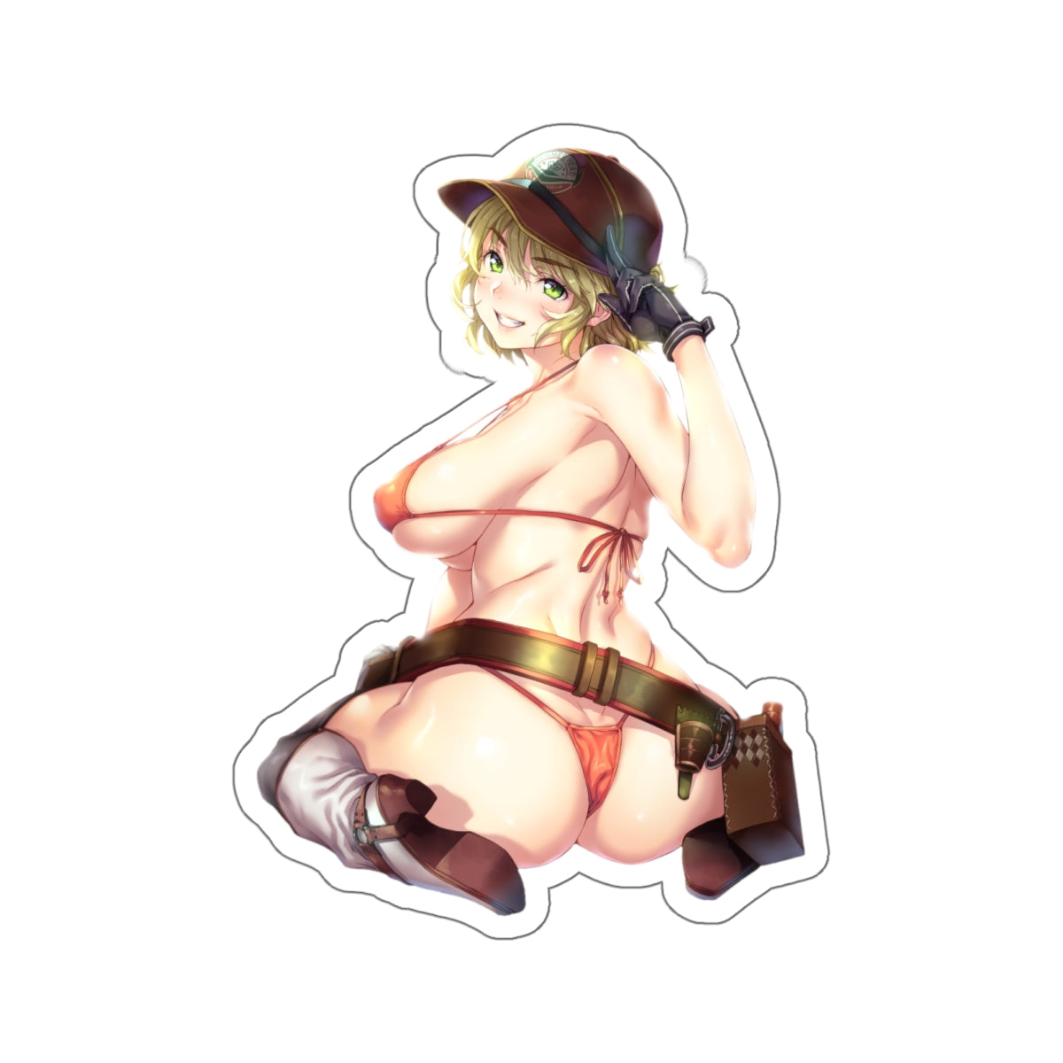 FFXV Waterproof Sticker - Ecchi Cid Premium Gaming Vinyl Car Decal - Final Fantasy 15 Sticker Window Decal