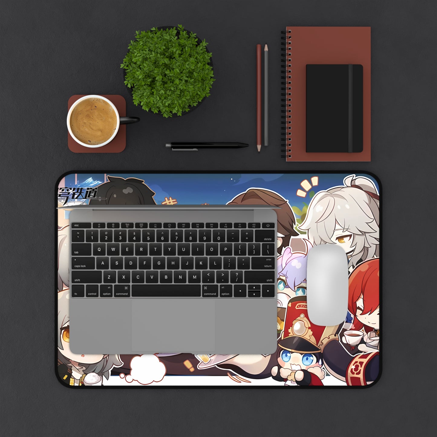 Honkai Star Rail Chibi Cast Desk Mat - XXL Gaming Mousepad - Nonslip Card Playmat