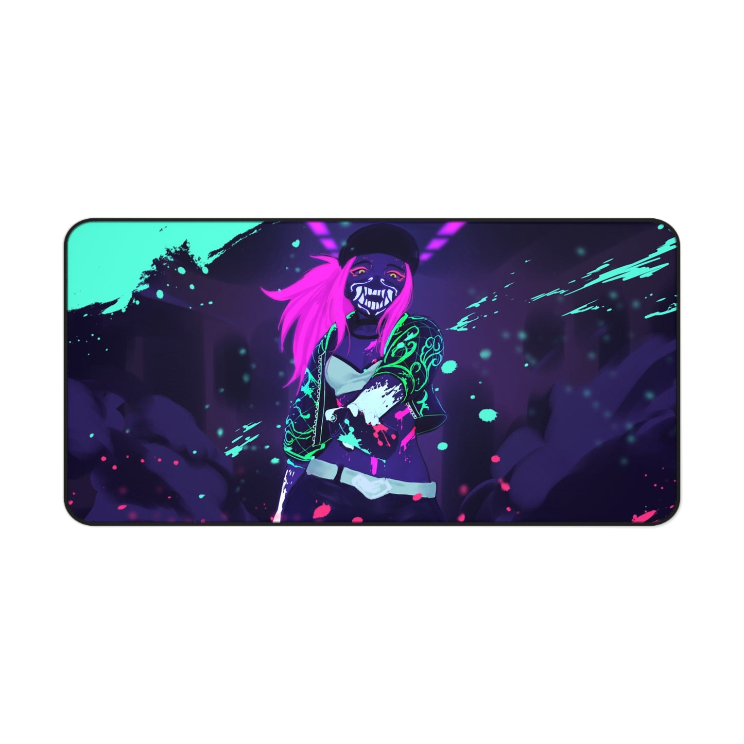 League of Legends Desk Mat - Akali K/DA XXL Gaming Mousepad - Non Slip Aesthetic Playmat - LoL Gift