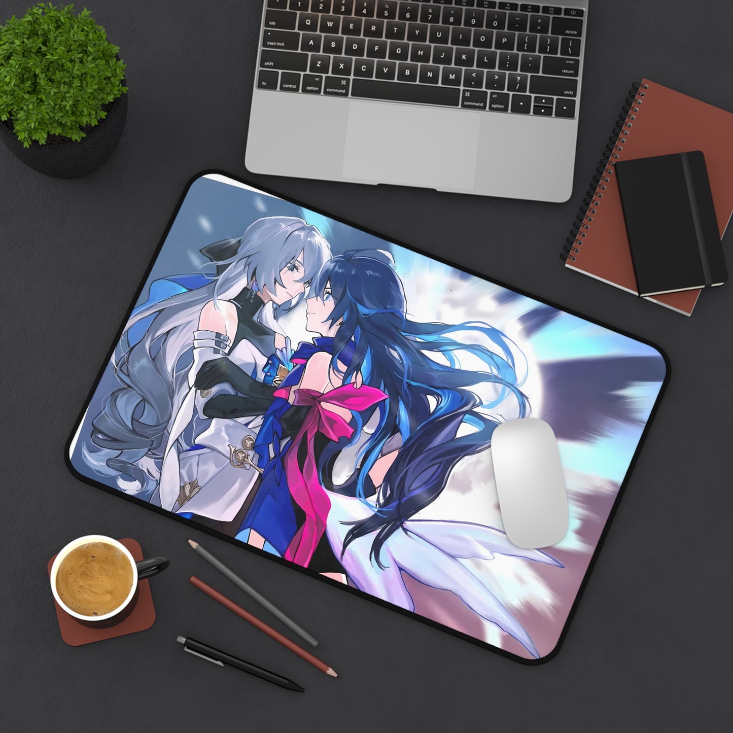 Bronya Rand and Seele Honkai Star Rail Desk Mat - XXL Gaming Mousepad - Nonslip Card Playmat