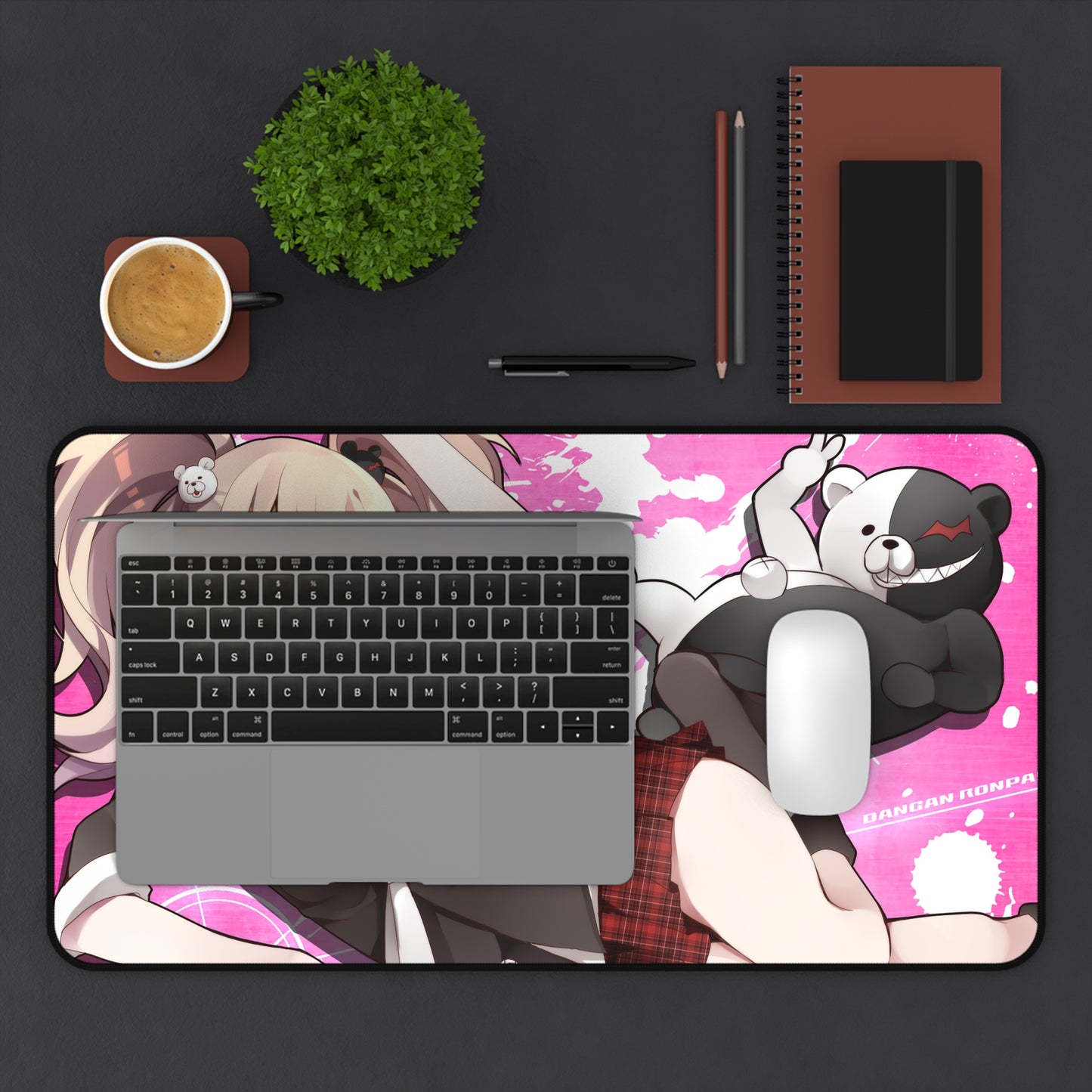 Danganronpa Mousepad - Junko Enoshima And Monokuma Desk Mat - Gaming Playmat