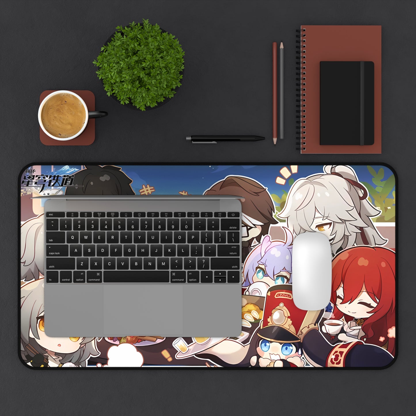 Honkai Star Rail Chibi Cast Desk Mat - XXL Gaming Mousepad - Nonslip Card Playmat