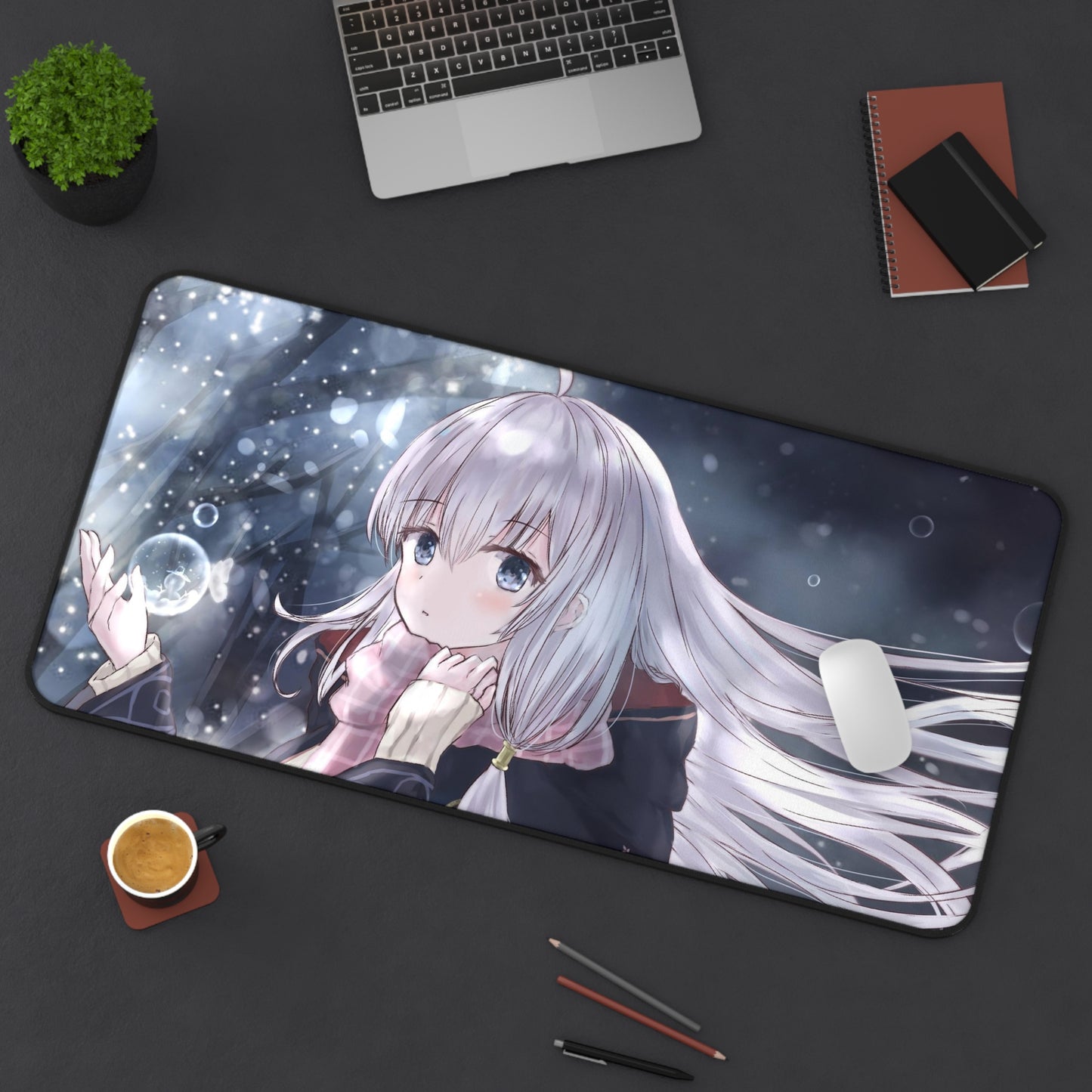 Wandering Witch The Journey of Elaina Mousepad - XXL Anime Desk Mat - Non Slip Gamer Playmat - Kawaii Gift