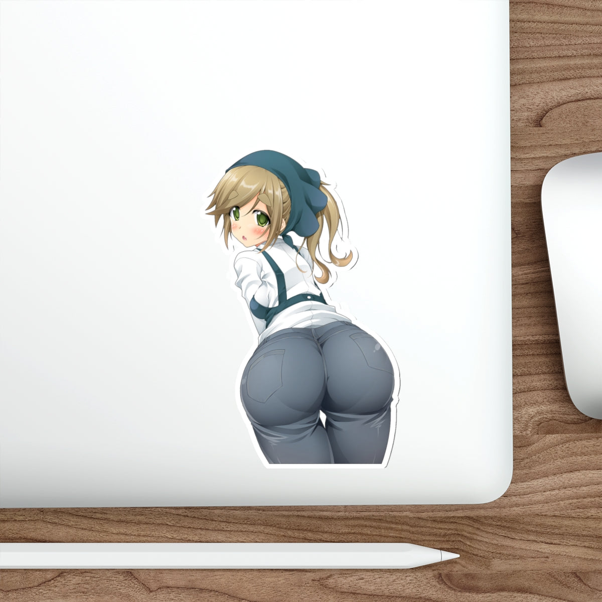 Yuru Camp Waterproof Sticker - Laid Back Camp Anime Decal - Sexy School Teacher Aoi Inuyama - Ecchi Butt Decal - Yurucamp Laptop Sticker