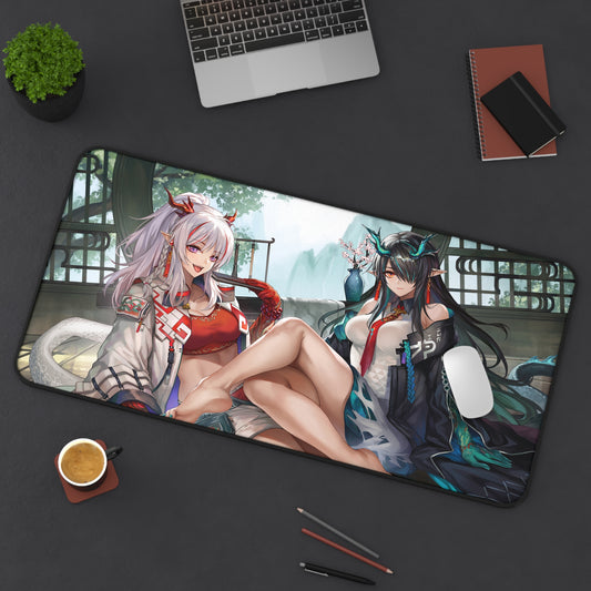 Arknights Ecchi Mousepad - Dust And Nian Large Desk Mat