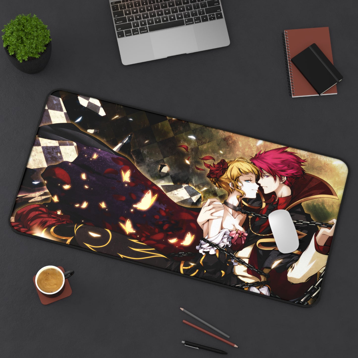 Umineko When They Cry Desk Mat - Beatrice and Battler Ushiromiya Mousepad - Non Slip Visual Novel Dojin Playmat - Umineko no Naku Koro ni