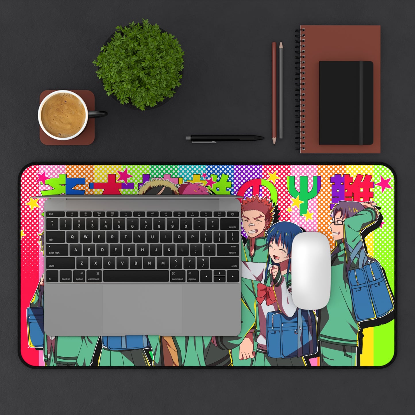 The Disastrous Life of Saiki K Desk Mat - All Characters Anime Mousepad - Non Slip Manga Playmat