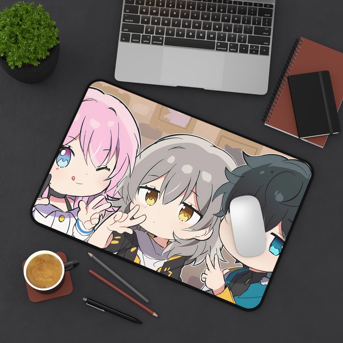 March 7Th Trailblazer Danheng And Female Trailblazer Honkai Star Rail Desk Mat - XXL Gaming Mousepad - Nonslip Card Playmat