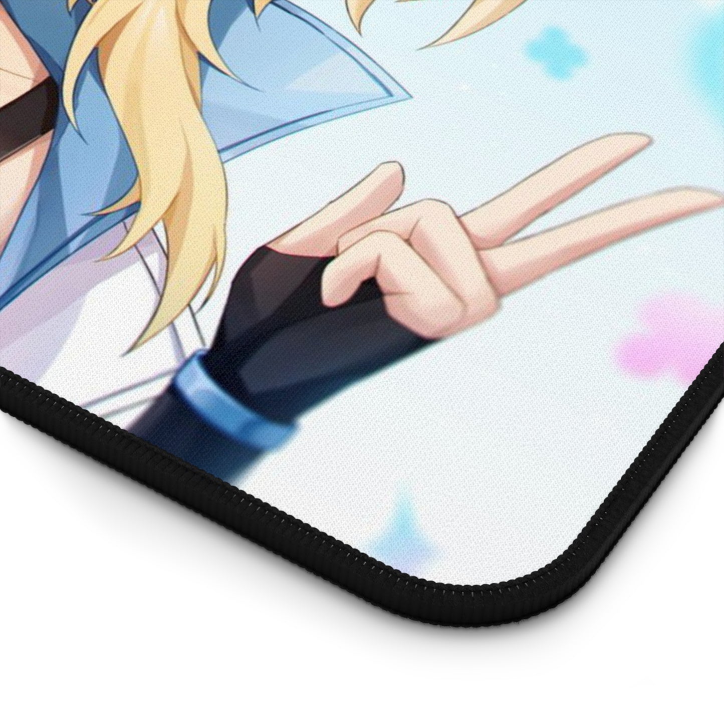 Lumine and March 7Th Genshin Impact X Honkai Star Rail Desk Mat - XXL Gaming Mousepad - Nonslip Card Playmat