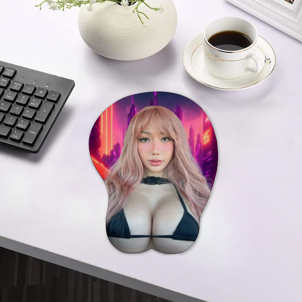 KeeraJaide - Oppai Mousepad with Wrist Support Silicone Mouse Pad