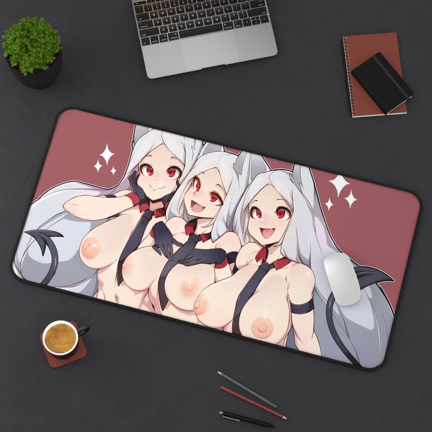 Cerberus Helltaker Boobs Desk Mat - Ecchi Mousepad - MTG Playmat