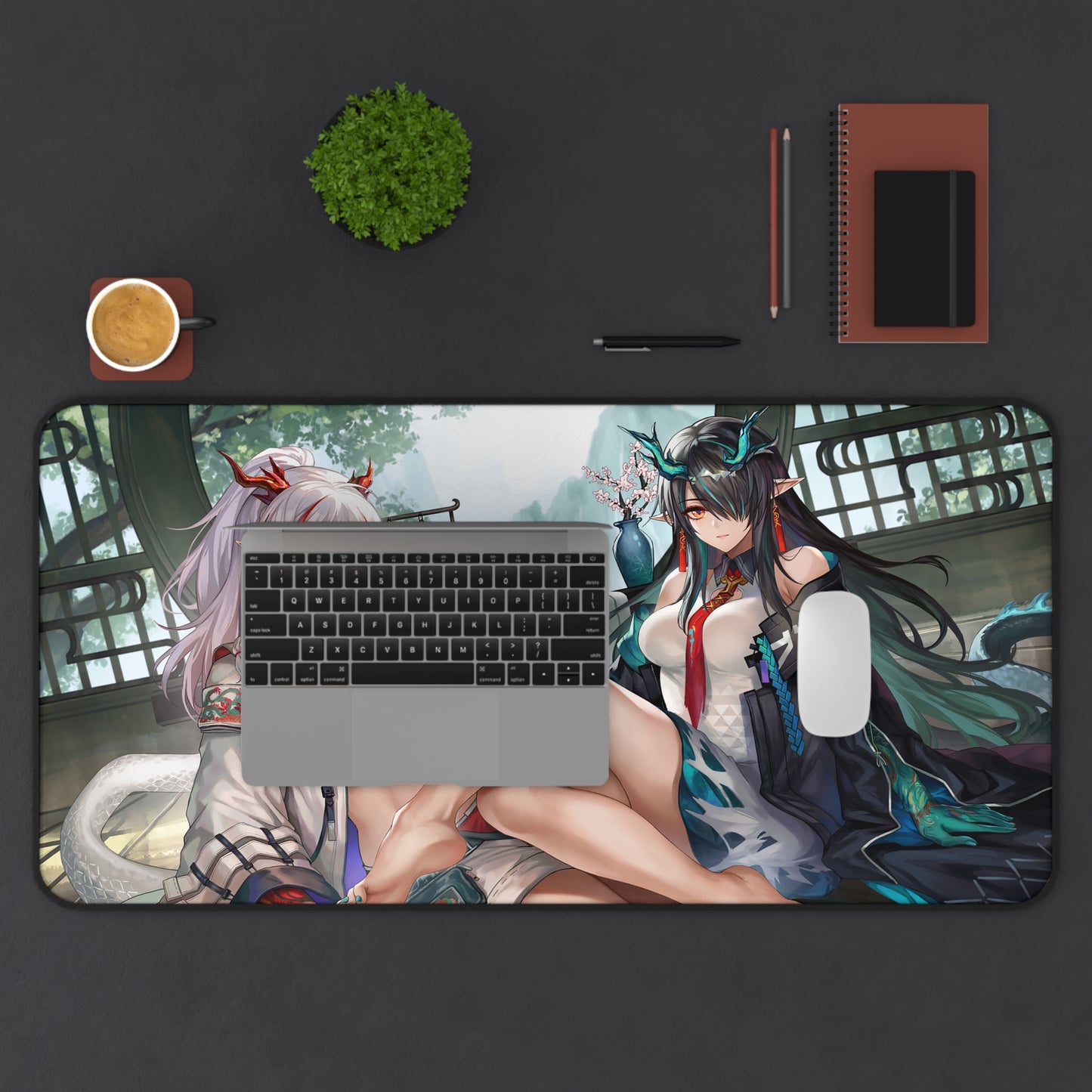 Arknights Ecchi Mousepad - Dust And Nian Large Desk Mat