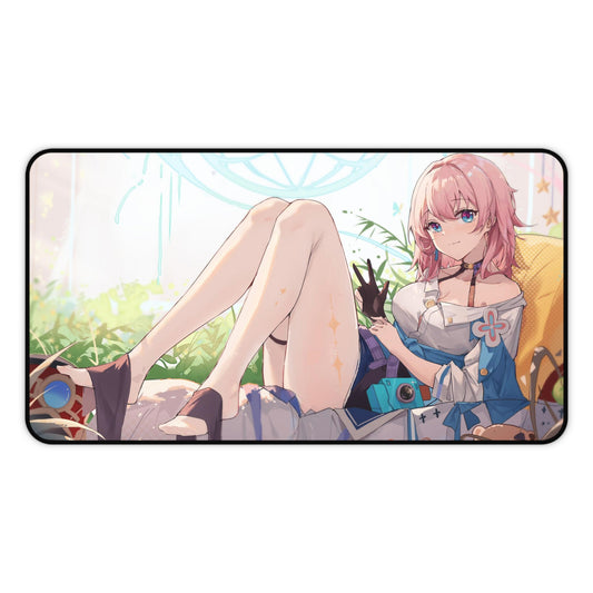 March 7Th Waifu Honkai Star Rail Desk Mat - XXL Gaming Mousepad - Nonslip Card Playmat