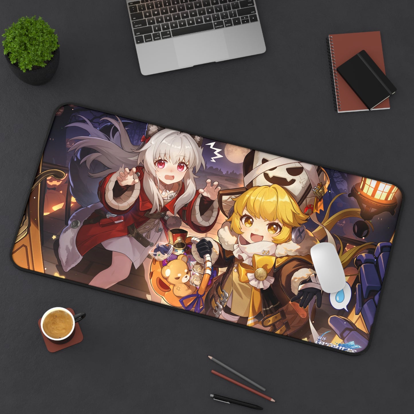 Halloween Trailblazer Clara Pom Pom Honkai Star Rail Desk Mat - XXL Gaming Mousepad - Nonslip Card Playmat