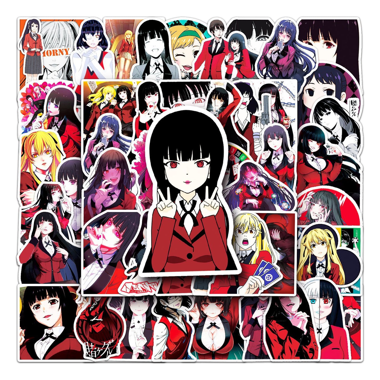 10/30/50PCS Anime KAKEGURUI Stickers Cartoon Graffiti Decoration Decals DIY Laptop Fridge Skateboard Helmet Car Sticker Toy Gift