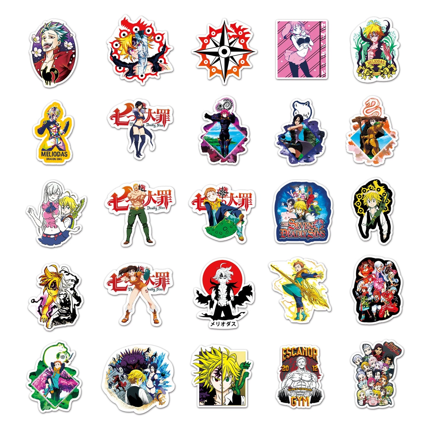 10/30/50PCS Cool The Seven Deadly Sins Anime Stickers Graffiti Decals DIY Laptop Phone Luggage Guitar Sticker Kids Toy Wholesale