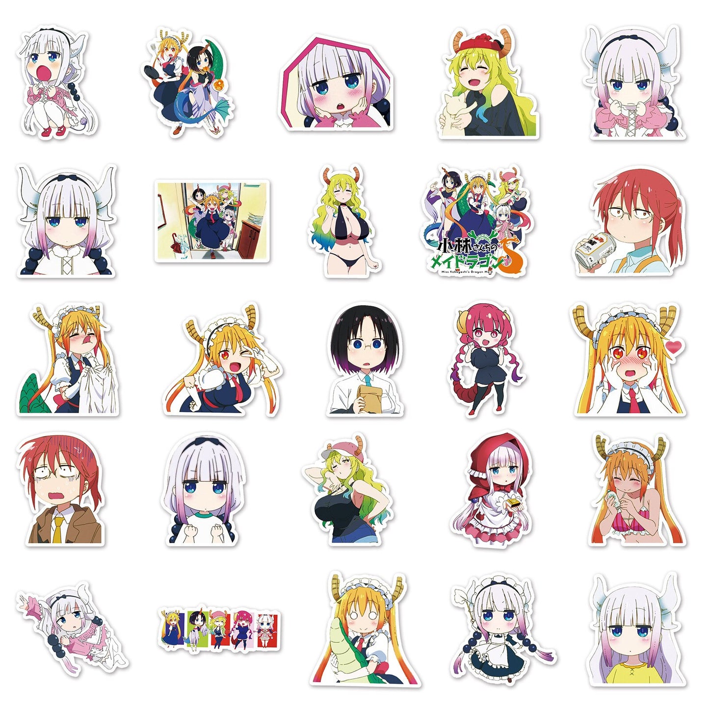 10/30/50PCS Miss Kobayashi&#39;s Dragon Maid Sticker Kawaii Anime Graffiti Decals Sticker DIY Phone Stationary Suitcase Skateboard