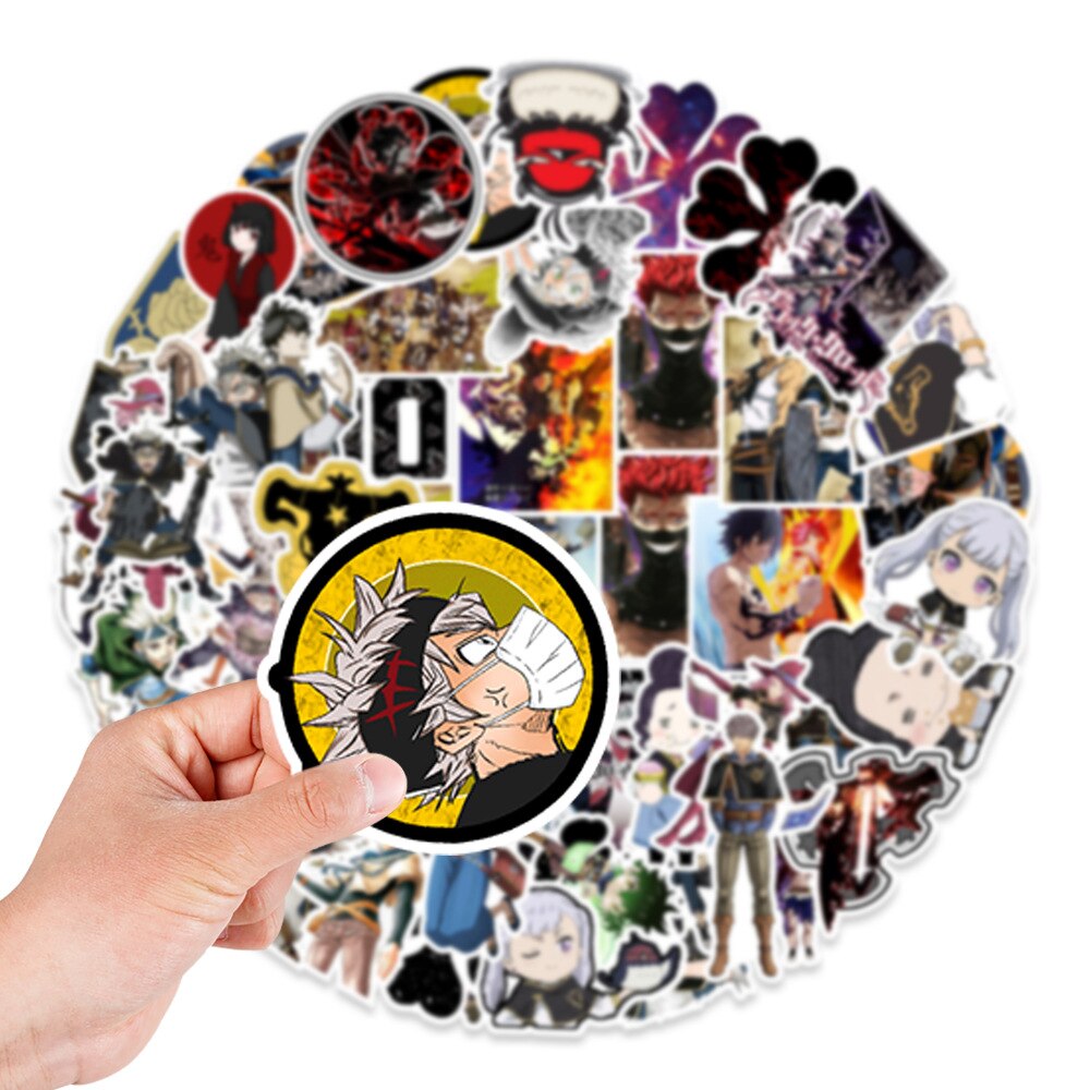 10/30/50PCS Cartoon Anime Black Clover Graffiti Sticker Skateboard Suitcase Mobile Phone Notebook Gift Toy PVC Sticker Wholesale