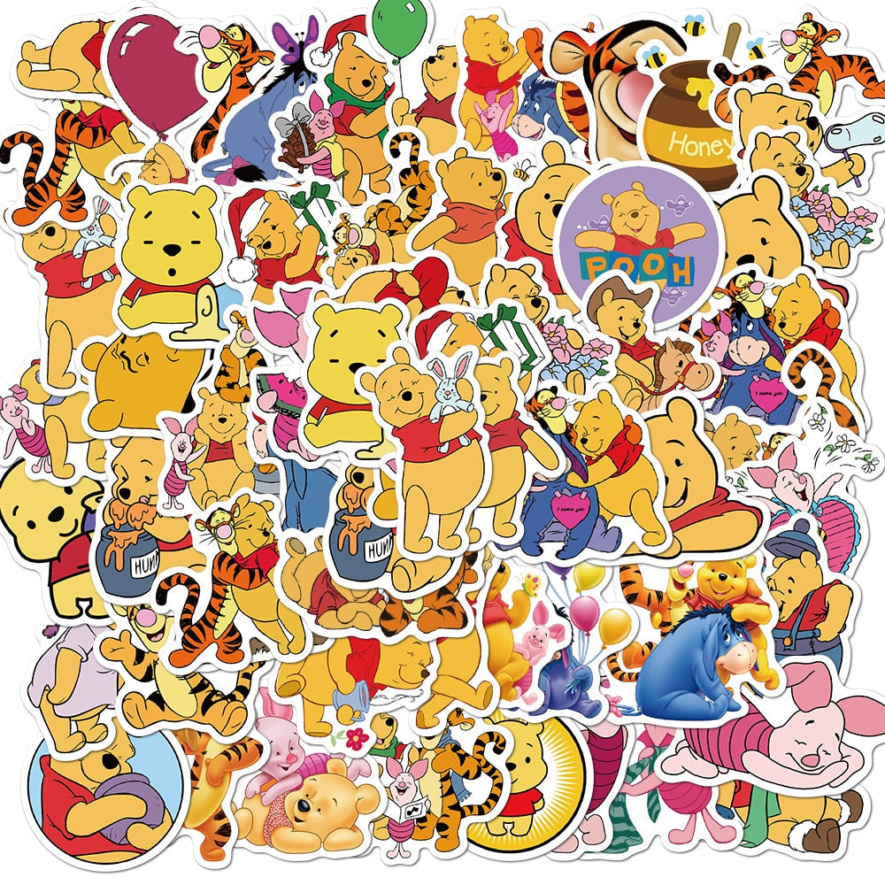 50PCS Marvel Disney Crashed Glass Cartoon Character Funny Stickers Luggage Trolley Case Bike Notebook Cute Waterproof Sticker